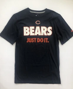 T-shirt Chicago Bears Nike Just Do It logo blu navy piccola - Foto 1 di 3
