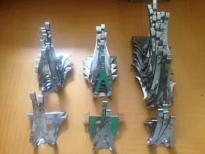 Par de lote antiguo de 2 clips de punta Christophe de colección acero cromado para pedales Lyotard Union Francia - Imagen 1 de 19