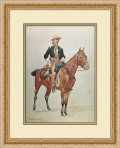 Frederic Remington Lieutenant S.C. Robertson Custom Framed Print - Picture 1 of 2