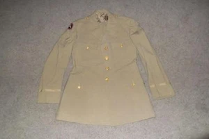 Army Officer Uniform Coat 39R WWII Khaki Authentic Vintage US Army #50 - Picture 1 of 9