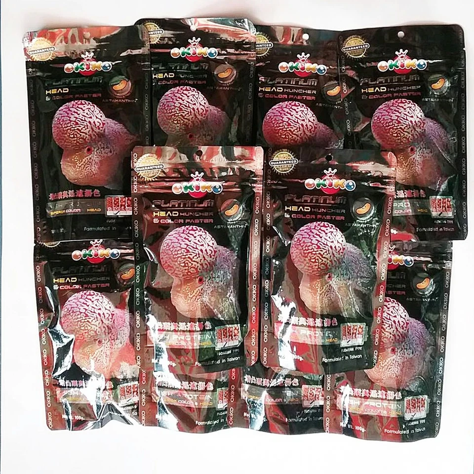 Wholesale Okiko Fish Food Flowerhorn Platinum 8  bag x 100 g M, L, XL - Image 1 of 1