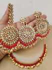 Indian Punjabi  Jadau Gold Pearl Jewellery With Mangtikka Set For Women