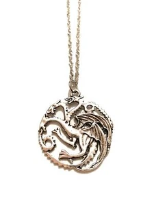 Game of Thrones Collana Stemma Casa Targaryen Trono di Spade Draghi Daenerys - Foto 1 di 2