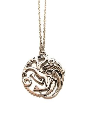 Game of Thrones Collana Stemma Casa Targaryen Trono di Spade Draghi Daenerys - Immagine 1 di 2