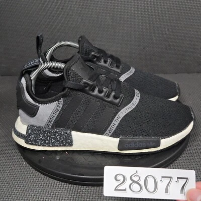 Adidas NMD_R1 Speckle Pack Shoes Boys Sz 7.5 Black Lace Up Trainers Sneakers - Image 1 of 4