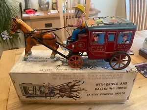 Cragstan / Ichida Tinplate Battery Overland Stagecoach / VNM fully working. - Picture 1 of 9