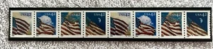US Scott # 4228 - 4231 42c Flags 2008 Plate Block Coil of 8 S1111111 VF/XF MNH - Picture 1 of 1