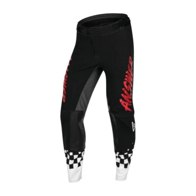 Answer Racing A22 Elite Redzone Black & Red MX Off-Road Pant Men's Sizes - Image 1 of 2