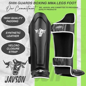 Shin Guards Boxing MMA Legs Foot Protection Pads Training Kick Boxing by Javson - Picture 1 of 7