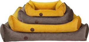 Orthopädisches Hundebett gelenkschonend, waschbar Hundekorb S+M+L+XL gelb / grau - Bild 1 von 37