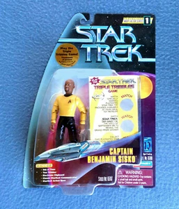 FIGURA DE 5" CAPITÁN BENJAMIN SISKO TRIPLE TREBBLES TREK DEEP SPACE NINE PLAYMATES - Imagen 1 de 2