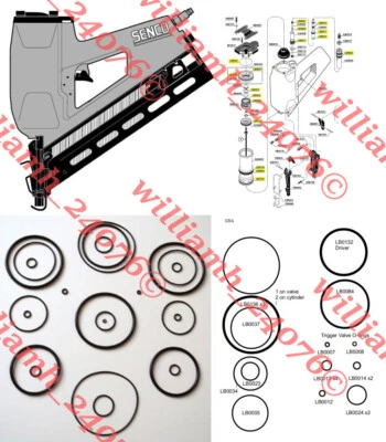 AFTER MARKET FOR SENCO Senco SN4 SN IV Framing Nailer O-ring Kit