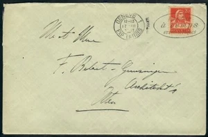 Switzerland 1920s 20c Wm Tell Carmine Geneva Slogan Cover, Sc 175 /Zum 174 -wc39 - Picture 1 of 2