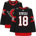 Tim Stutzle Senators Signed Black Adidas Jersey "Nhl Debut 1/15/21"