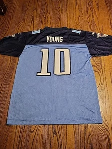 Tennessee Titans #10 Vince Young NFL Football Jersey Youth XL 18-20 REEBOK Blue - Picture 1 of 12