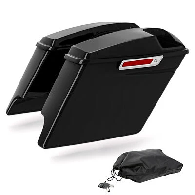 5" Extended Hard Saddle Bags & Speaker Grills Fit For Harley Electra Glide 93-13 - Image 1 of 4