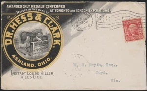 Dr, Hess & Clark Ashland Ohio advertising cover 1906 veterinary medicine - Picture 1 of 2