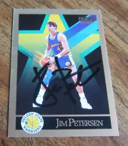 Jim Petersen Autogramm signed 1990-91 Skybox #99 Trading Card NBA Warriors - Bild 1 von 3