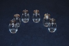 Argento Cristallo VECCHIO SET TAVOLA SALE PEPE SPEZIE Silver Vintage IDEA REGALO