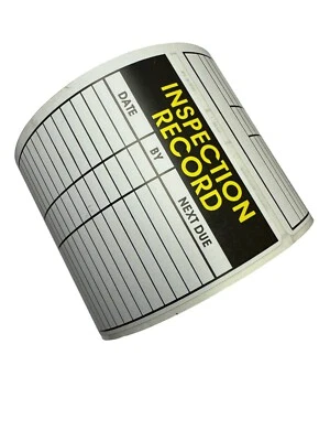 3.5"X5" Inspection Record Labels Next Service Due Date Adhesive stickers 300 P/R - Image 1 of 4