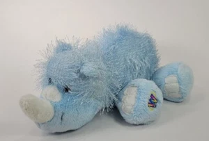 Webkinz Blue Rhino" Plush Stuffed Animal no code stringy hair cute - Picture 1 of 11