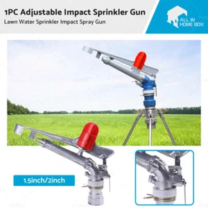 360° Rotation Lawn Water Sprinkler Impact Spray Gun Alloy Adjustable Irrigation - Picture 1 of 14