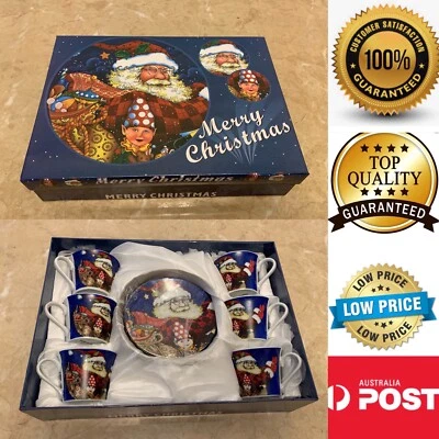 12 pcs Ceramic Coffee Tea Cup And Saucer Christmas Gift Set, Blue, AU Stock - image 1 of 4