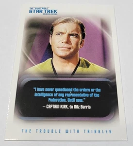 Star Trek TOS Quotable Rittenhouse Card #31 Trouble with Tribbles Captain Kirk - Picture 1 of 4