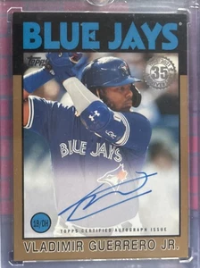 2021 Topps 1986 Baseball Series 2 Gold 14/50 Vladimir Guerrero Jr #86A-VG Auto - Foto 1 di 2