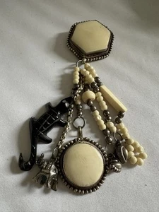 vintage estate statement brooch Silver Tone - Picture 1 of 7