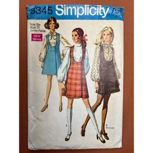 Simplicity Pattern 8345 Junior Petites Jumper & Blouse Size 9JP Bust 33 - Picture 1 of 4