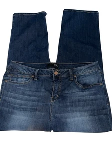 Denim 1822 oscuro talla 14 usado en excelente estado tiro alto ajustado tobillo mantequilla suave - Imagen 1 de 7