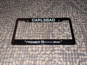 NEW Carlsbad California CA Premier Buick GMC Chrome Plastic License Plate Frame - Picture 1 of 2