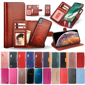 Leder Flip Wallet Case für iPhone 11 Pro Max XS XR X 8 Plus 7 Plus 6 5 Hülle - Bild 1 von 72