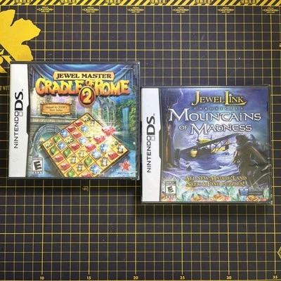 Lot 2 Jewel Link Mountains of Madness Jewel Master Cradle of Rome 2 Nintendo DS - Image 1 of 4
