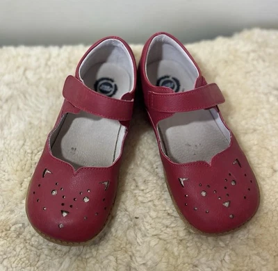 Livie & Luca Red Girl Astrid Mary Jane tamanho 2 couro, recorte de gato dourado feriado - Imagem 1 de 4