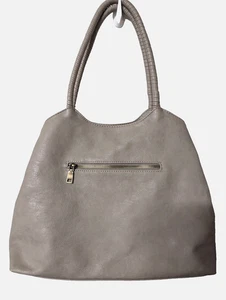 ANTIK KRAFT Hobo-Schultertasche grau veganes Leder - Bild 1 von 12