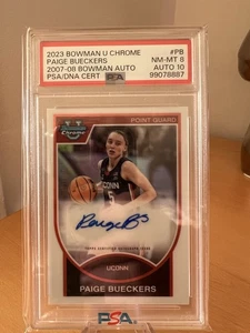 2023-24 Bowman University Chrome - 2007-08 Bowman Autographs Paige Bueckers /99 - Bild 1 von 2