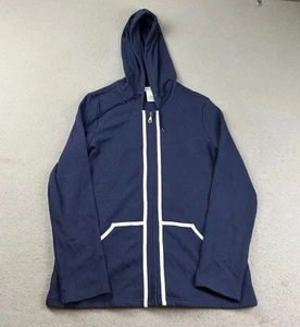 Orvis Hoodie Mens Medium Blue Knit Full Zip Hooded Sweatshirt - Picture 1 of 9