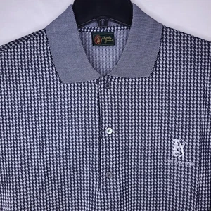 Bobby Jones Polo Shirt Mens XXL Black, White Houndstooth Golf Italy - Picture 1 of 11