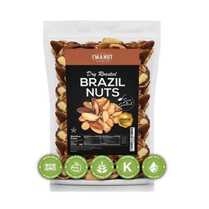 Dry Roasted Brazil Nuts Sea Salted 32oz Non GMO Vegan & Keto Friendly Delicious - Picture 1 of 5