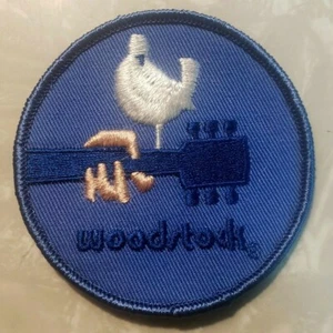 Guitarra De Colección Original WOODSTOCK Parche Púrpura Bordada Paloma Concierto Música LP - Imagen 1 de 4