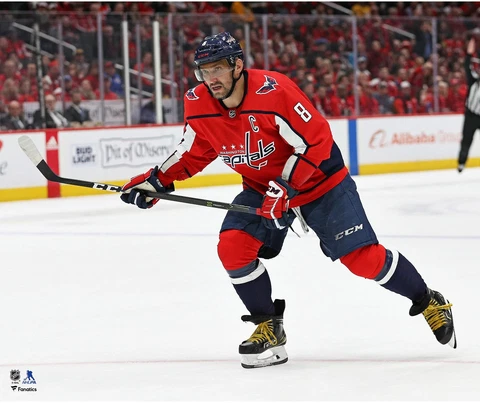 Alex Ovechkin Washington Capitals Unsigned Jersey Skating 20x24 Photo Cover