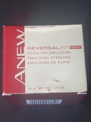 Crema juvenil antienvejecimiento Avon Anew REVERSALIST Night Sterling emulsión 1,7 oz -NUEVA Foto 1 de 4