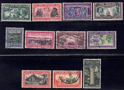 1940 New Zealand SC# 229-241 - Maori Council - 11 Different Stamps - Used - Image 1 of 2