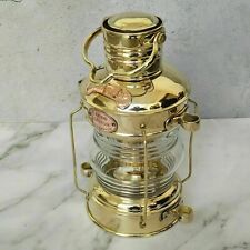 14'' Brass Nautical Shiny Ship Oil Lamp Vintage Oil Light Beautiful Working Lamp
