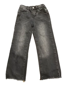 Art Class Kids Black Faded Jeans Fringed Bottoms Size 5 Girls - Picture 1 of 8