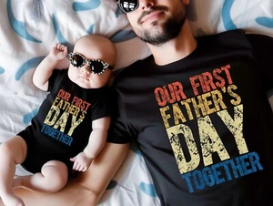 Father's Day Gift, Our First Father's Day Together, Father and Child Shirt - Picture 1 of 3