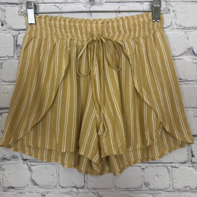 NWT American Eagle Yellow Striped Shorts Size S - Image 1 of 4