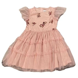 Rare Editions Pink Tulle Dress with Floral Embroidery. Kids X-Large - Picture 1 of 5